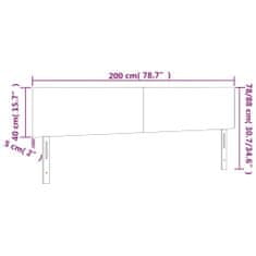 Vidaxl Čelo postele biele 200x5x78/88 cm umelá koža