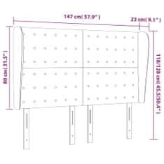 Vidaxl Čelo postele so záhybmi čierne 147x23x118/128 cm látka