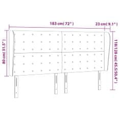 Vidaxl Čelo postele so záhybmi tmavohnedé 183x23x118/128 cm látka