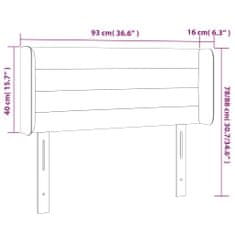 Vidaxl Čelo postele so záhybmi bledosivé 93x16x78/88 cm látka