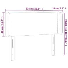 shumee Čelo postele s LED čierne 93x16x78/88 cm umelá koža