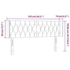 Vidaxl Čelo postele so záhybmi bledosivé 163x16x78/88 cm zamat