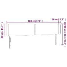 Vidaxl Čelo postele so záhybmi čierne 183x16x78/88 cm látka