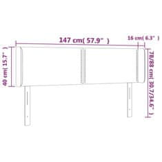 Vidaxl Čelo postele so záhybmi kapučínové 147x16x78/88 cm umelá koža