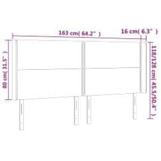 Vidaxl Čelo postele so záhybmi kapučínové 163x16x118/128 cm umelá koža