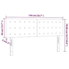 Vidaxl Čelá postele 2 ks bledosivé 72x5x78/88 cm zamat