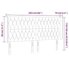 Vidaxl Čelo postele so záhybmi tmavohnedé 203 x 16 x 118/128 cm látka