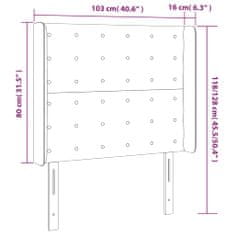 Vidaxl Čelo postele krémové 103x16x118/128 cm umelá koža