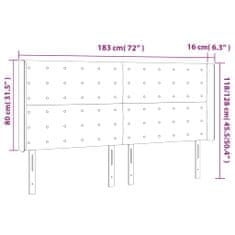 Vidaxl Čelo postele so záhybmi tmavohnedé 183x16x118/128 cm látka