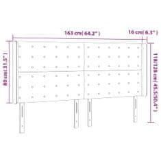 Vidaxl Čelo postele s LED modré 163x16x118/128 cm látka