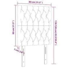 Vidaxl Čelá postele 2 ks zelené 80x7x78/88 cm látka