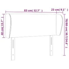 Vidaxl Čelo postele so záhybmi čierne 83x23x78/88 cm umelá koža