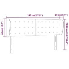 Vidaxl Čelo postele so záhybmi čierne 147x23x78/88 cm látka