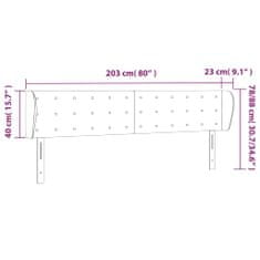 Vidaxl Čelo postele so záhybmi tmavozelený 203x23x78/88 cm zamat