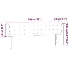 Vidaxl Čelo postele so záhybmi tmavomodrá 183x23x78/88 cm zamat