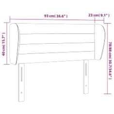 Vidaxl Čelo postele so záhybmi zelený 93x23x78/88 cm látka