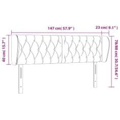 Vidaxl Čelo postele so záhybmi tmavomodrá 147x23x78/88 cm zamat