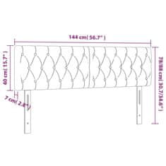 Vidaxl Čelá postele 2 ks bledosivé 72x7x78/88 cm zamat