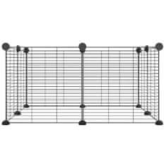 Vidaxl 8-panelová klietka pre domáce zvieratá čierna 35x35 cm oceľ