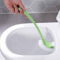 Northix Obojstranná toaletná kefa - zelená 