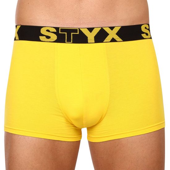 Styx Pánske boxerky športová guma žlté (G1068)
