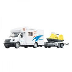 Toi Toys Toi Toys METAL Karavan s prívesom a snežným skútrom