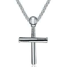 IZMAEL Náhrdelník Steel Cross-Strieborná KP22845