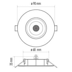 EMOS EMOS LED bodové svietidlo Exclusive biele 5W neutrálna biela 1540115570