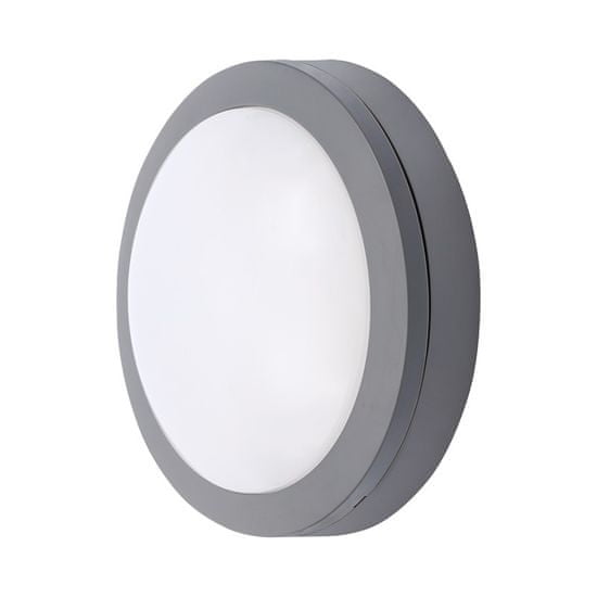 Solight Solight LED vonkajšie osvetlenie Siena, šedé, 13W, 910lm, 4000K, IP54, 17cm WO746