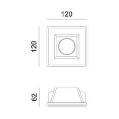 ACA ACA Lighting Gypsum zapustené bodové sadrové svietidlo G90011C