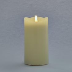 DecoLED LED sviečka, vosková, 8 x 10 cm, mandľová