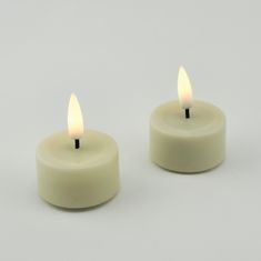 DecoLED LED sviečka, vosková, 4,1 x 5 cm, mandľová, set 2 ks