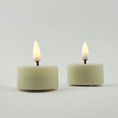 DecoLED LED sviečka, vosková, 4,1 x 5 cm, mandľová, set 2 ks