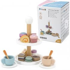 Viga Toys PolarB Drevený tanier s koláčikmi Cookies Coffee set of 15 acc