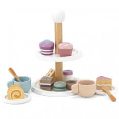 Viga Toys PolarB Drevený tanier s koláčikmi Cookies Coffee set of 15 acc