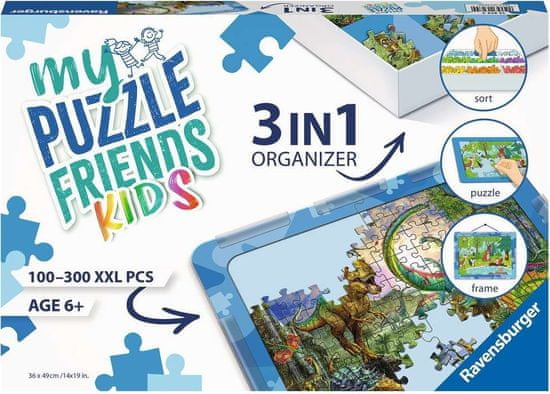 Ravensburger Sada na skladanie puzzle My Puzzle Friends Kids 3v1 modrá