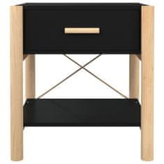 Vidaxl Nočný stolík čierny 42x38x45 cm spracované drevo