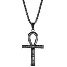 IZMAEL Náhrdelník Ornament Cross-Čierna KP22860