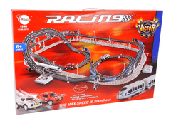 Lean-toys Obrovská pretekárska dráha Elektrická železnica 2v1 Racing 20 km/h