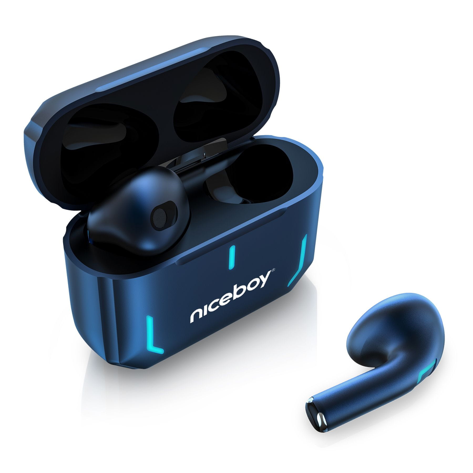  Bluetooth sluchátka niceboy hive spacepods handsfree mikrofon skvělý zvuk dlouhá výdrž na nabití odolná vodě lehká konstrukce 