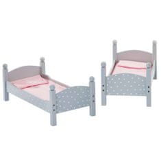 Teamson Olivia's Little World - Dvojposchodová posteľ Polka Dots