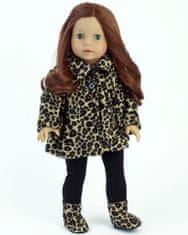 Teamson Sophia's - 18" bábika - Kabát, klobúk, čierne legíny a topánky s potlačou zvierat - Tan