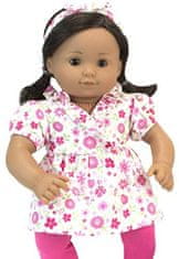 Teamson Sophia's - 15" bábika - Kvetinový top, legíny a čelenka - fialová