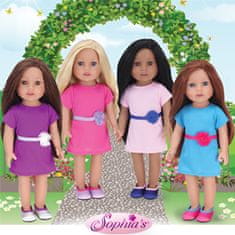 Teamson Sophia's - 18" bábika - Brooklyn Tmavohnedé vlasy Vinylová bábika v svetloružových šatách a námorníckych saténových topánkach - Blush