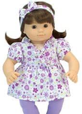 Teamson Sophia's - 15" bábika - Kvetinový top, legíny a čelenka - fialová