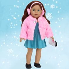 Teamson Sophia's - 18" bábika - Kožušinový kabát a čelenka - ružová