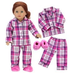 Teamson Sophia's - 18" bábika - Flanelové pyžamo a papučky - ružové