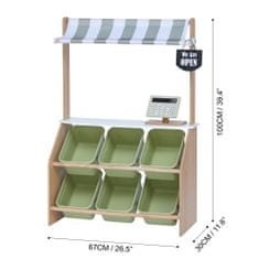 Teamson Teamson Kids - Little Helper Market Play Stand Play Kitchen - olivovo zelená