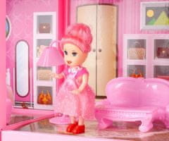 KIK KX5410 Domček pre bábiky s bábikou ružový