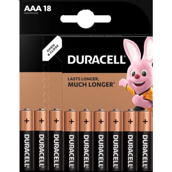 Duracell 18x BASIC AAA Alkalické Batérie LR03